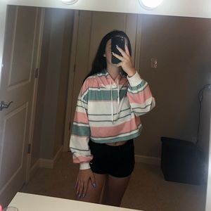 Women’s Small striped crop top.